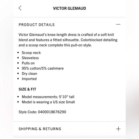 Victor Glemaud color block knee length dress - Picture 7 of 9